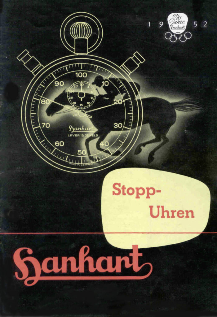 Olympia_1952 Hanhart Advertising Werbung Vintage Stop Watches Stopuhr