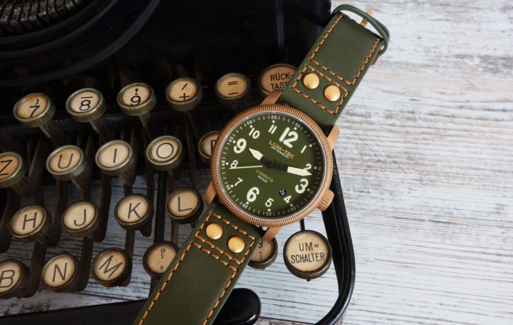 LUM-TEC Bronze Military Uhr mit Vintage-Charme
