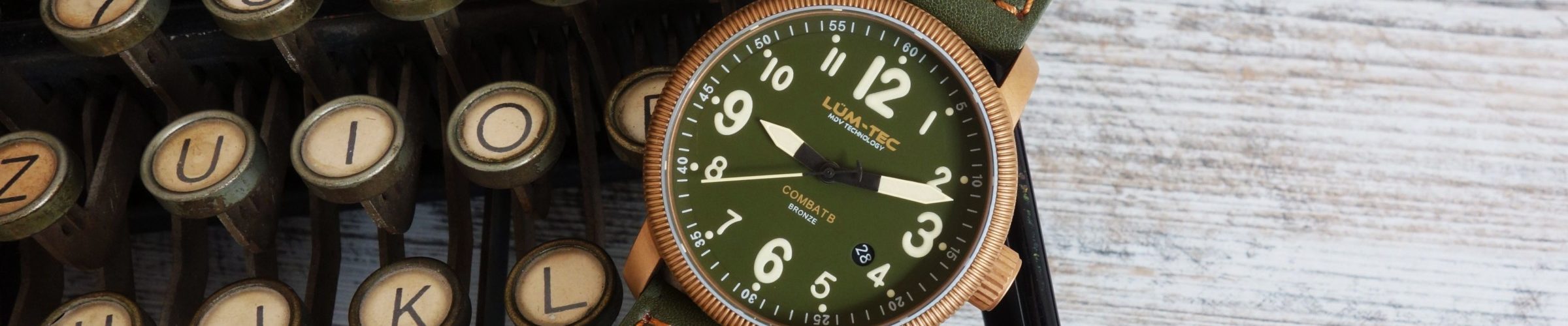 LUM-TEC Bronze Military Uhr mit Vintage-Charme