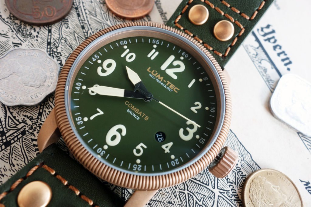 LUMTEC B19 Bronze Vintage Militär Uhr