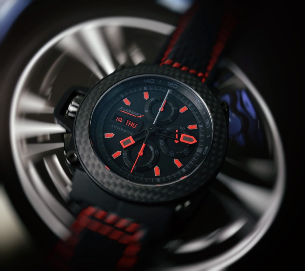Sportlich Racing Chronograph black red Carbon