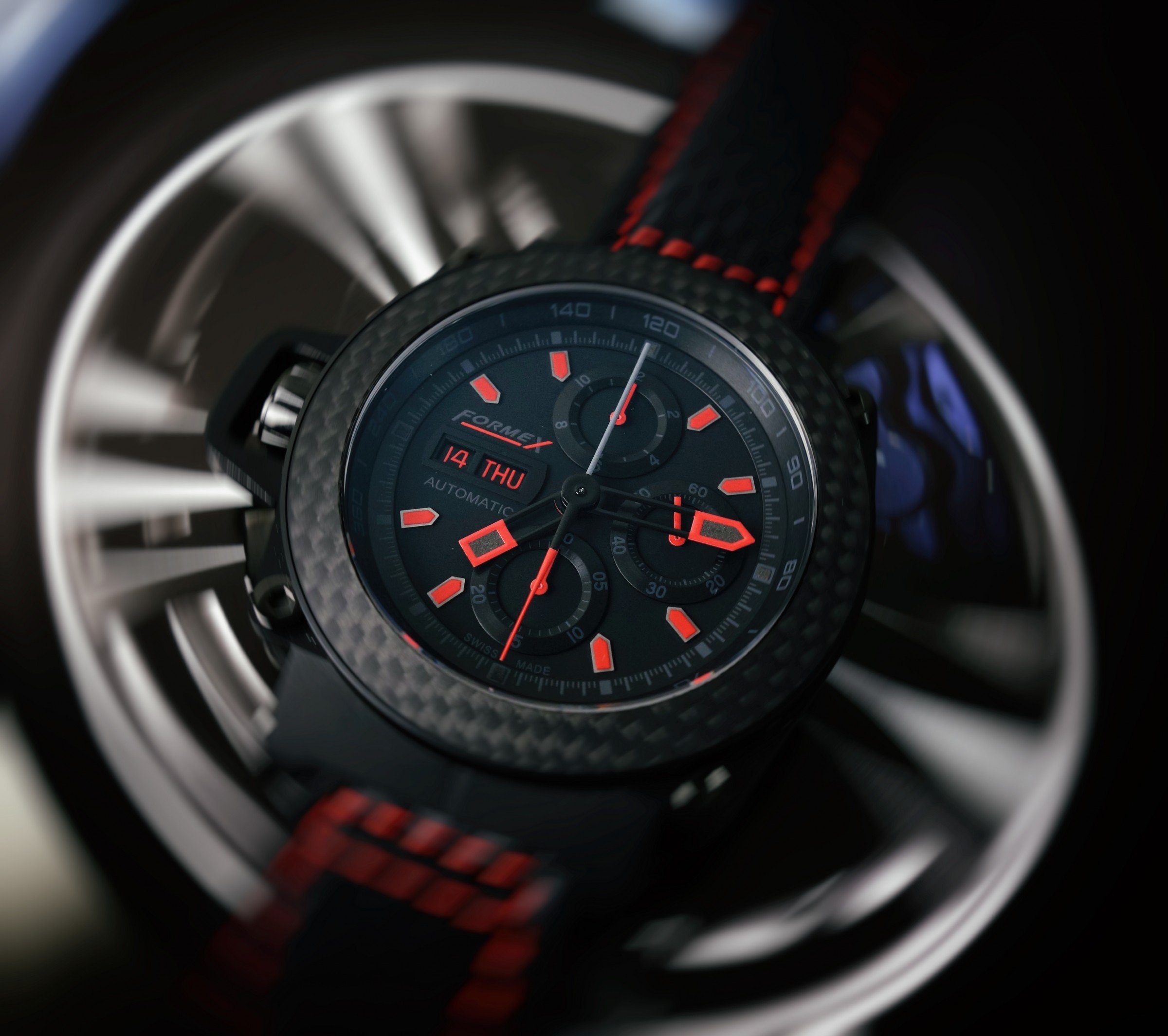 Racing Chronograph black red Carbon