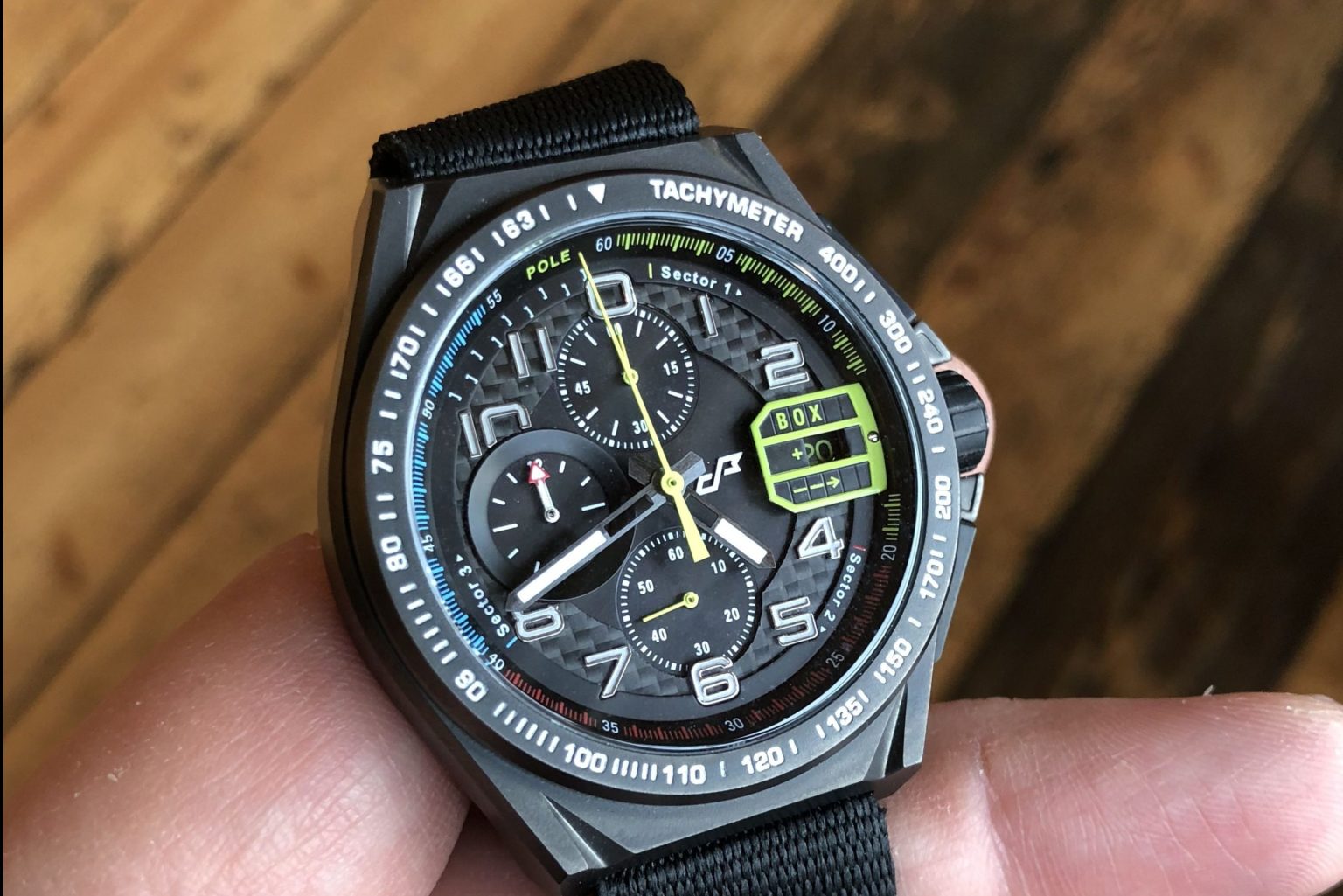 Carbon-Ziffernblatt Uhr Chrono Formel 1