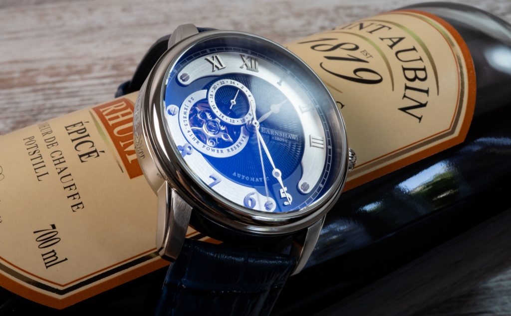 Thomas Earnshaw Uhr Precisto Longitude ES-8803 Entspiegelung blau
