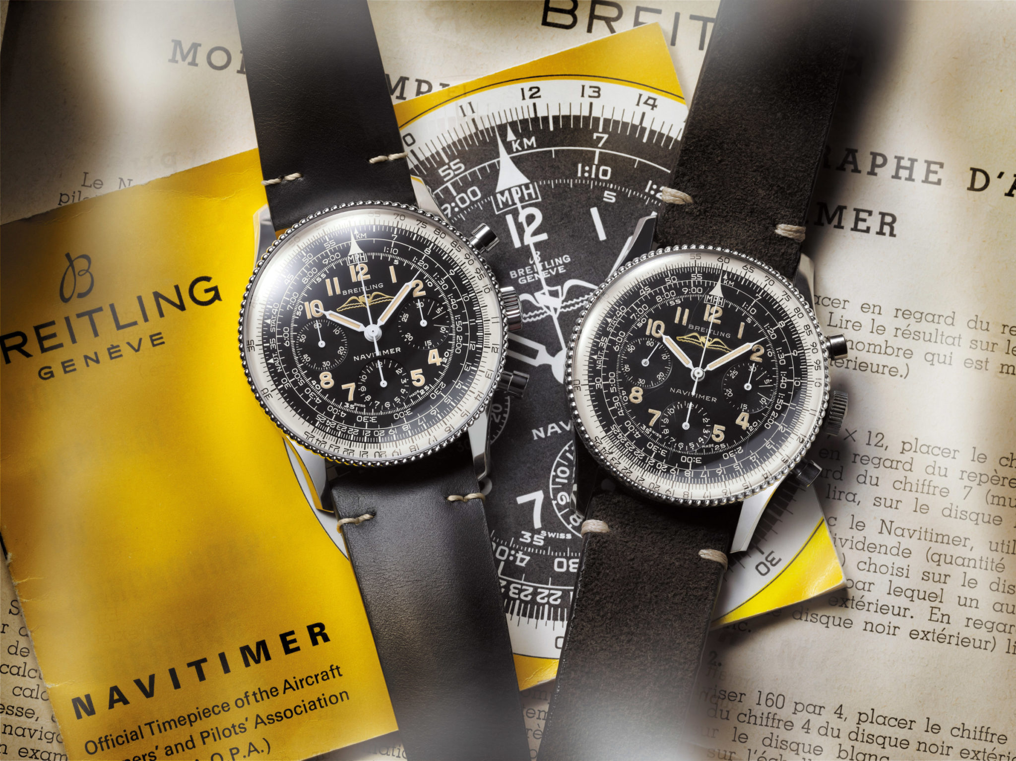 Breitling Navitimer_Ref_806_1959_Re-Edition_and_the_historical_Navitimer_Ref_806_from_1959_left_to_right_21694_14-03-19