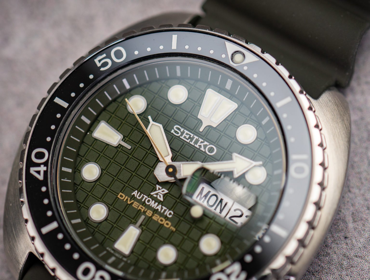 Seiko Prospex Diver 200m King Turtle 2020 grün Waffel