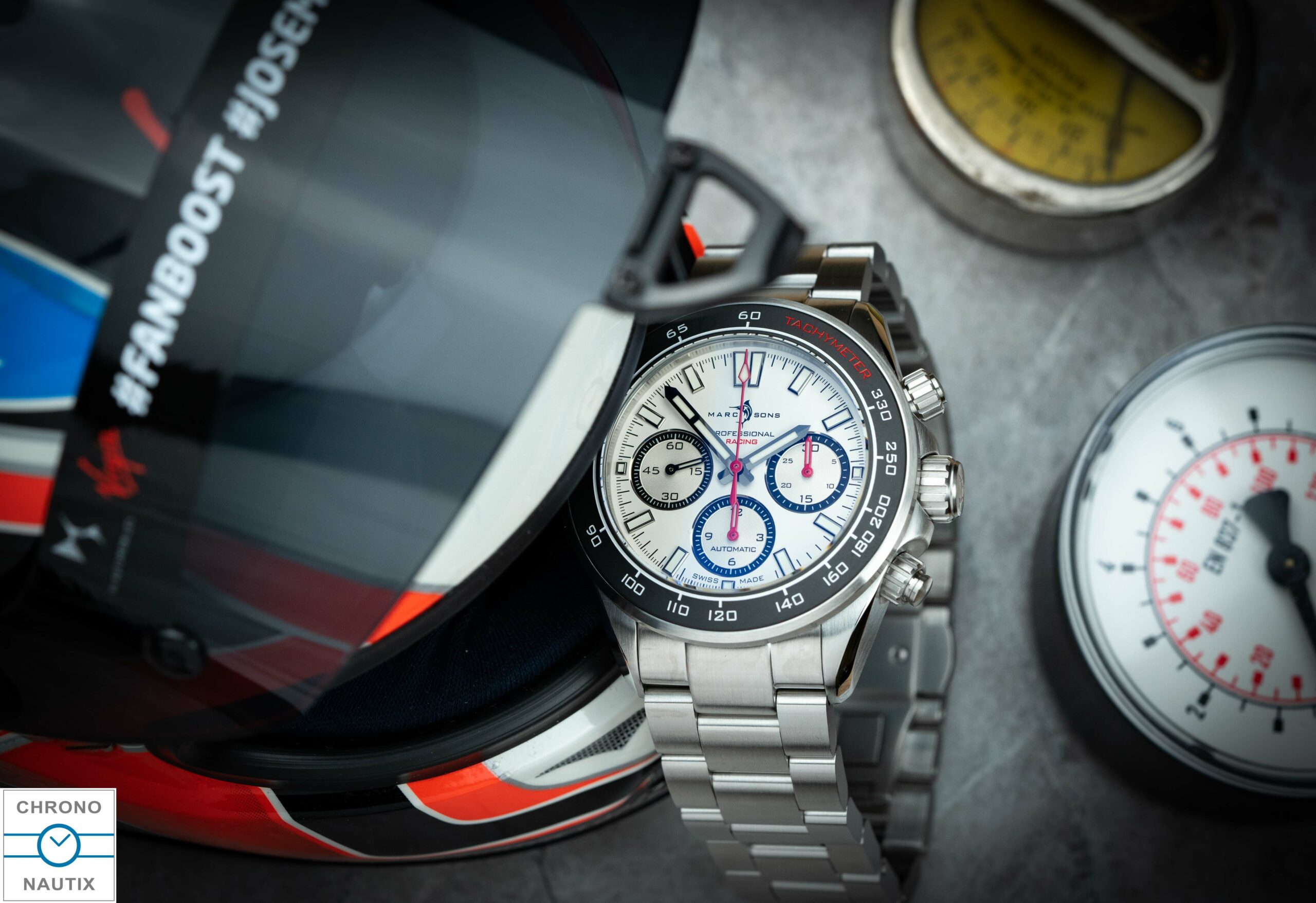 Marc Sons Racing Chronograph 43 mm Tricompax 1