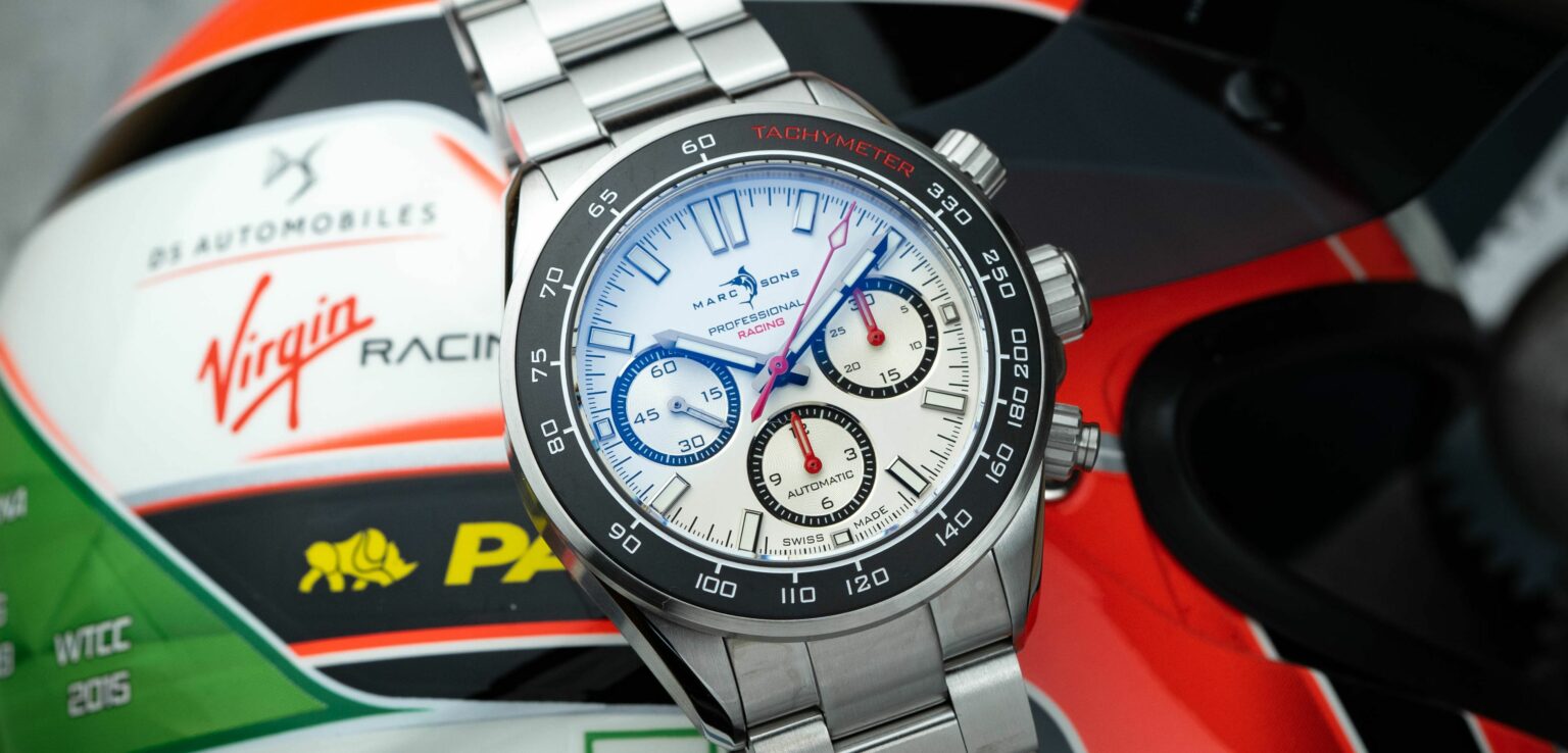 Marc Sons Racing Chronograph 43 mm Tricompax 2 Kopie head