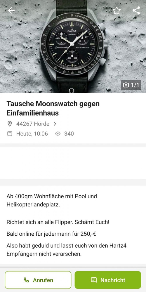 MoonSwatch eBay Kleinanzeigen