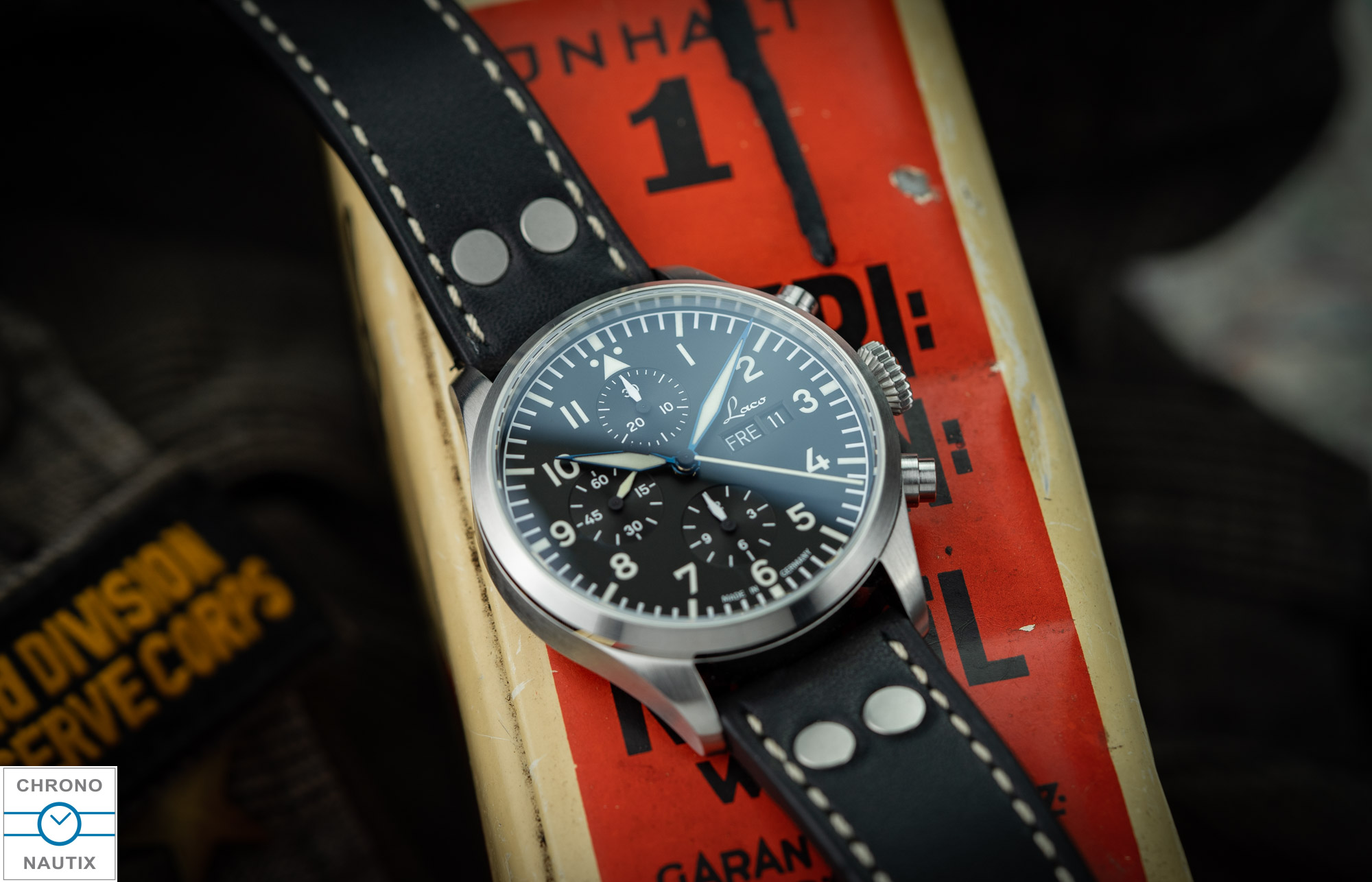 Laco Kiel.2 Chronograph Test schwarz weiss 51