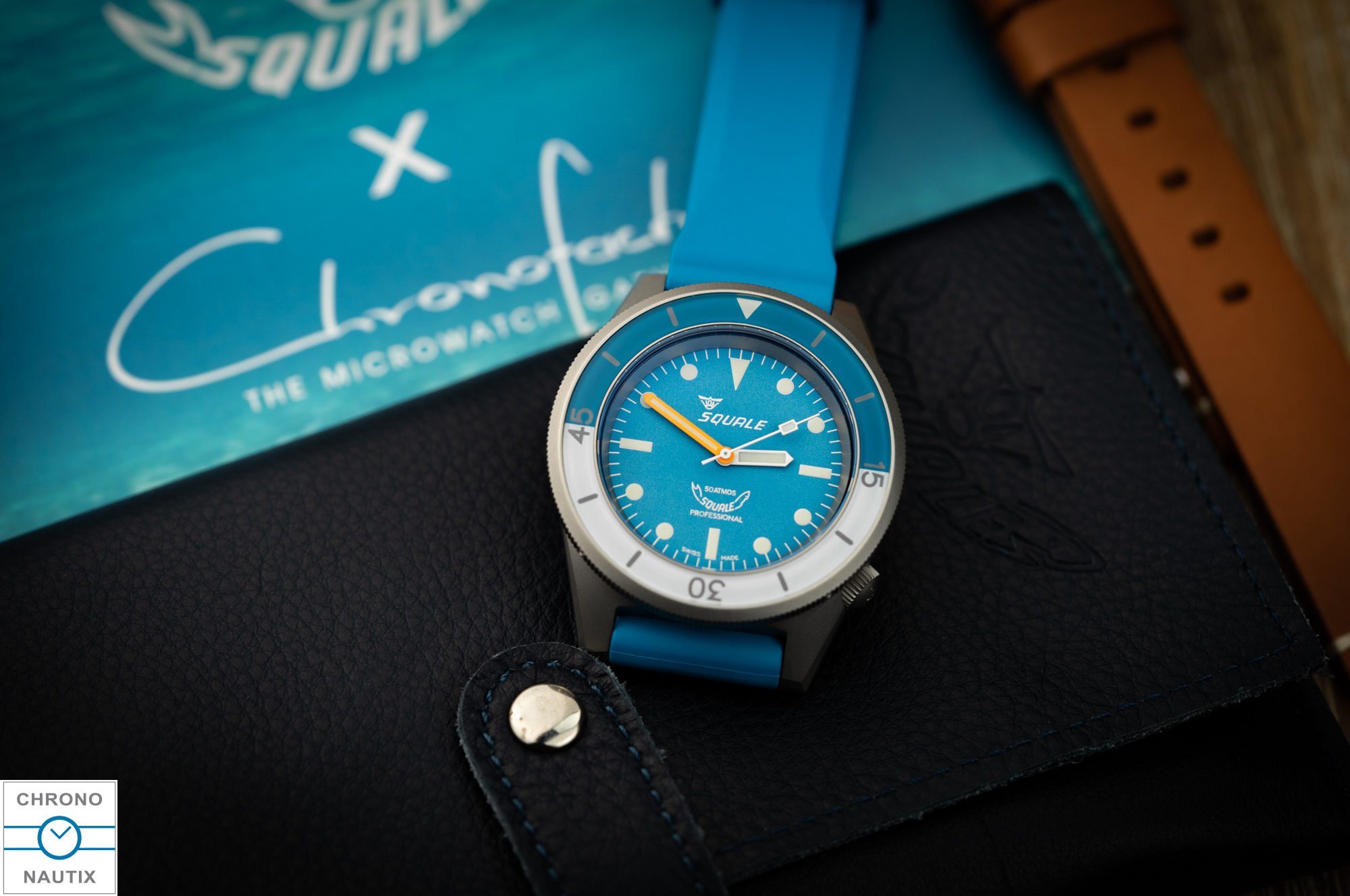 Squale x Chronofactum 1521 Squalo Bianco Special Edition Blasted Case Test 1