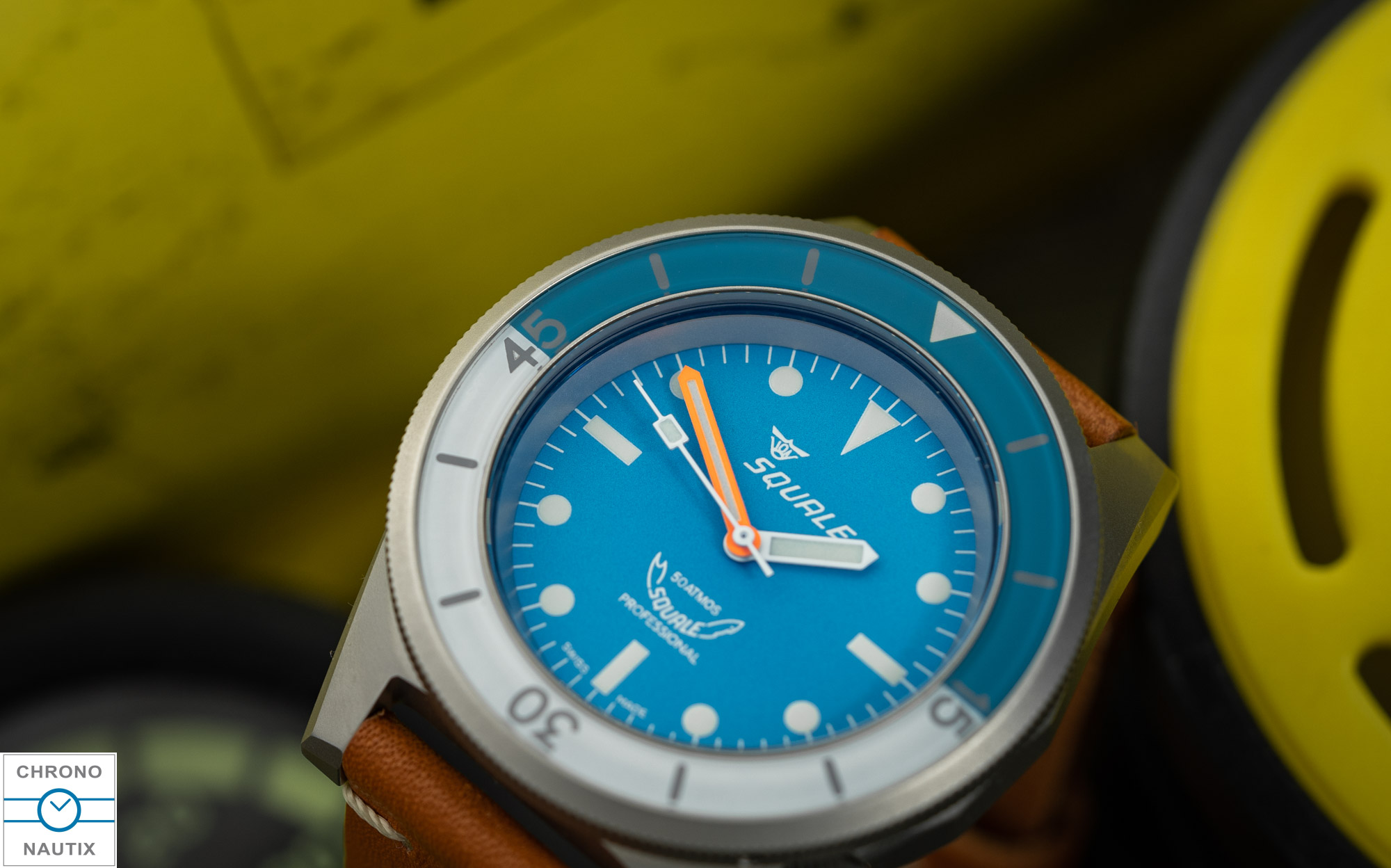 Squale x Chronofactum 1521 Squalo Bianco Special Edition Blasted Case Test 12