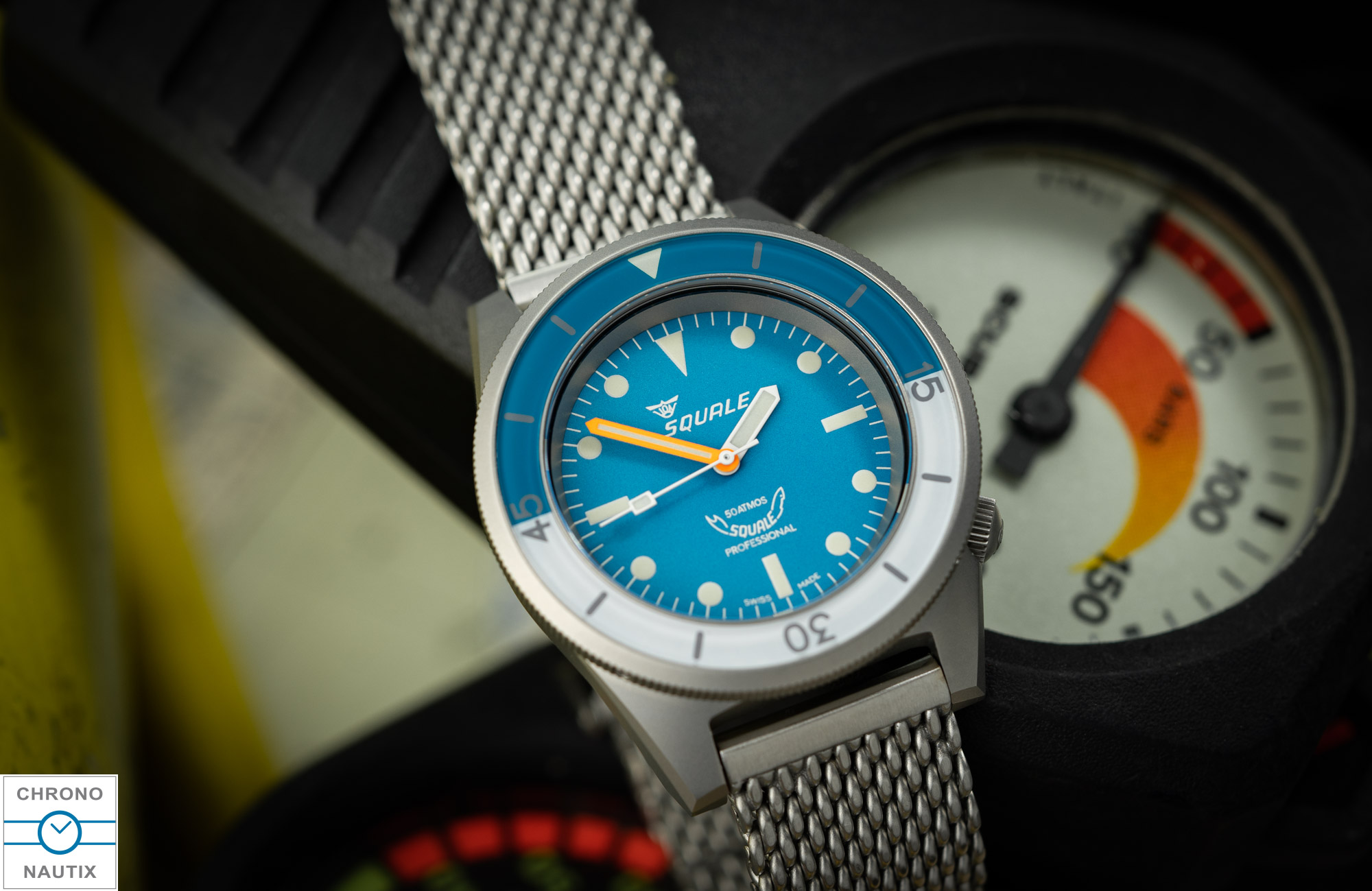 Squale x Chronofactum 1521 Squalo Bianco Special Edition Blasted Case Test 19
