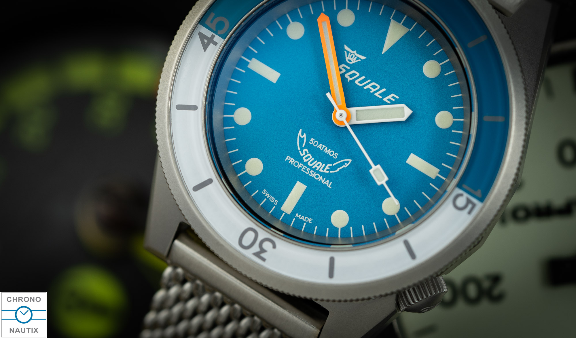 Squale x Chronofactum 1521 Squalo Bianco Special Edition Blasted Case Test 20