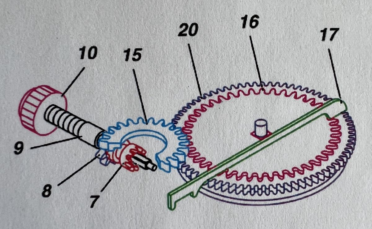 1. Komponenten des Aufzugmechanismus