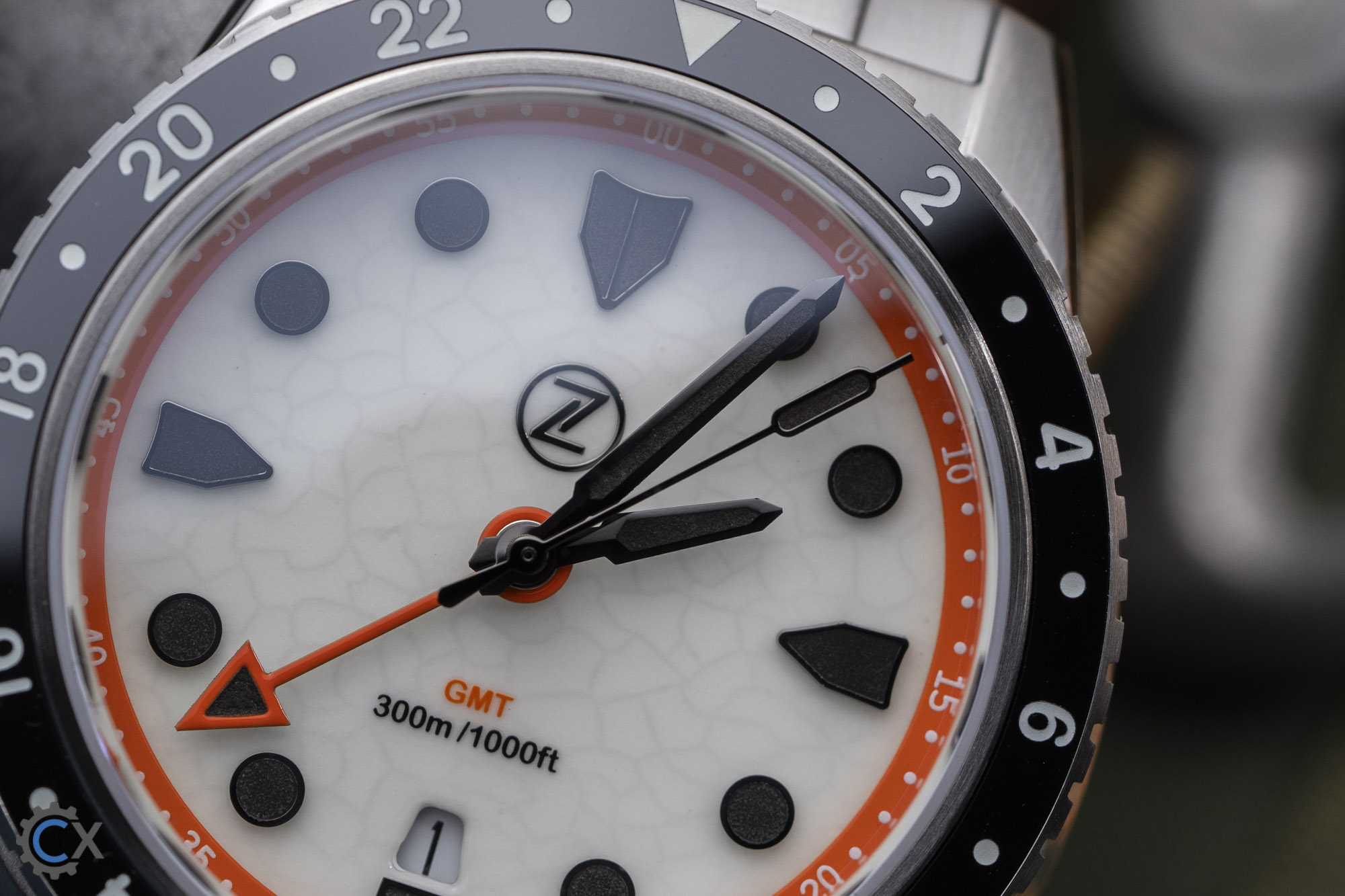 Zelos Mako 300M Diver GMT Cracked Ice Review 06122