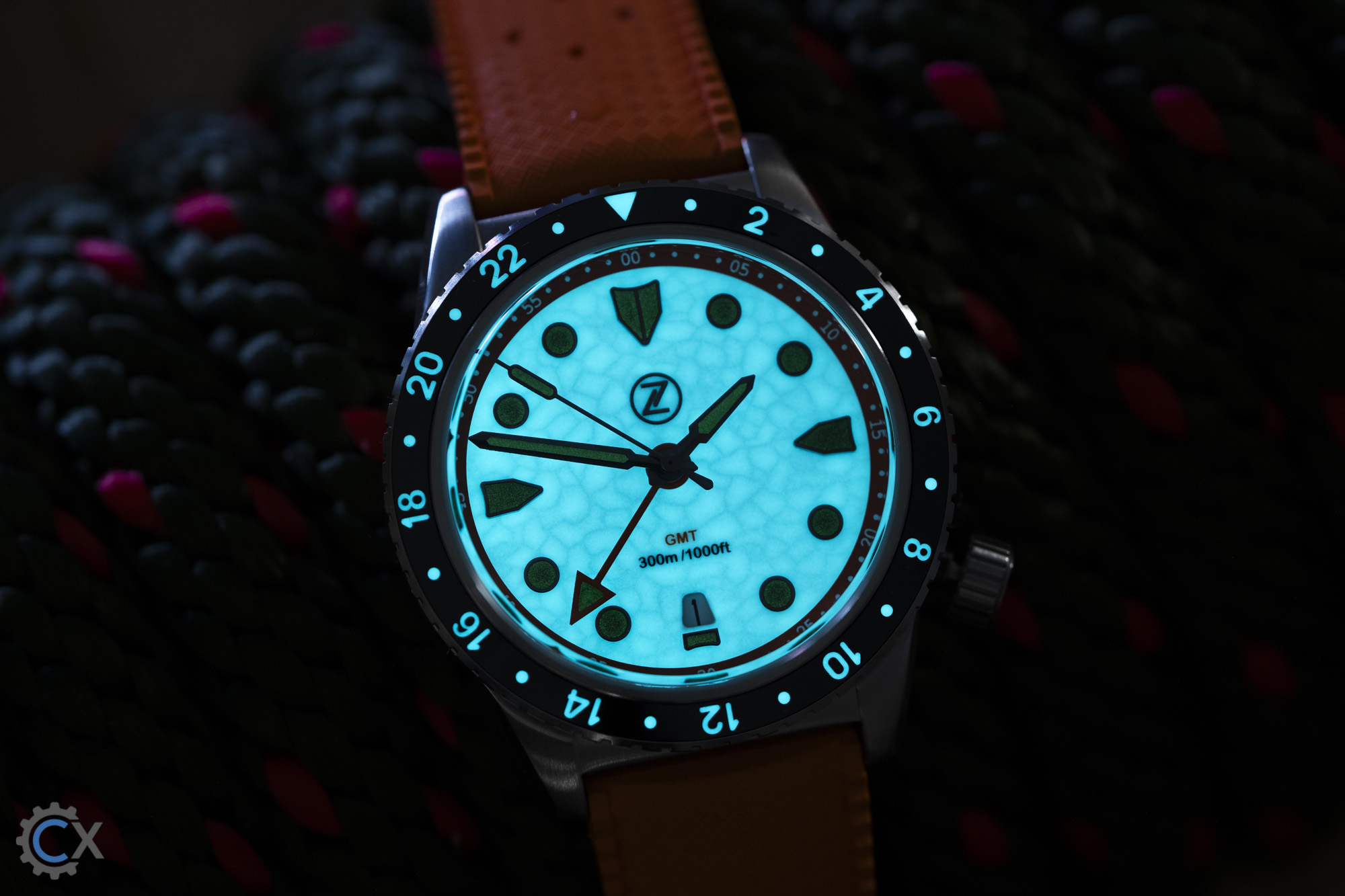 Zelos Mako 300M Diver GMT Cracked Ice Review 06189