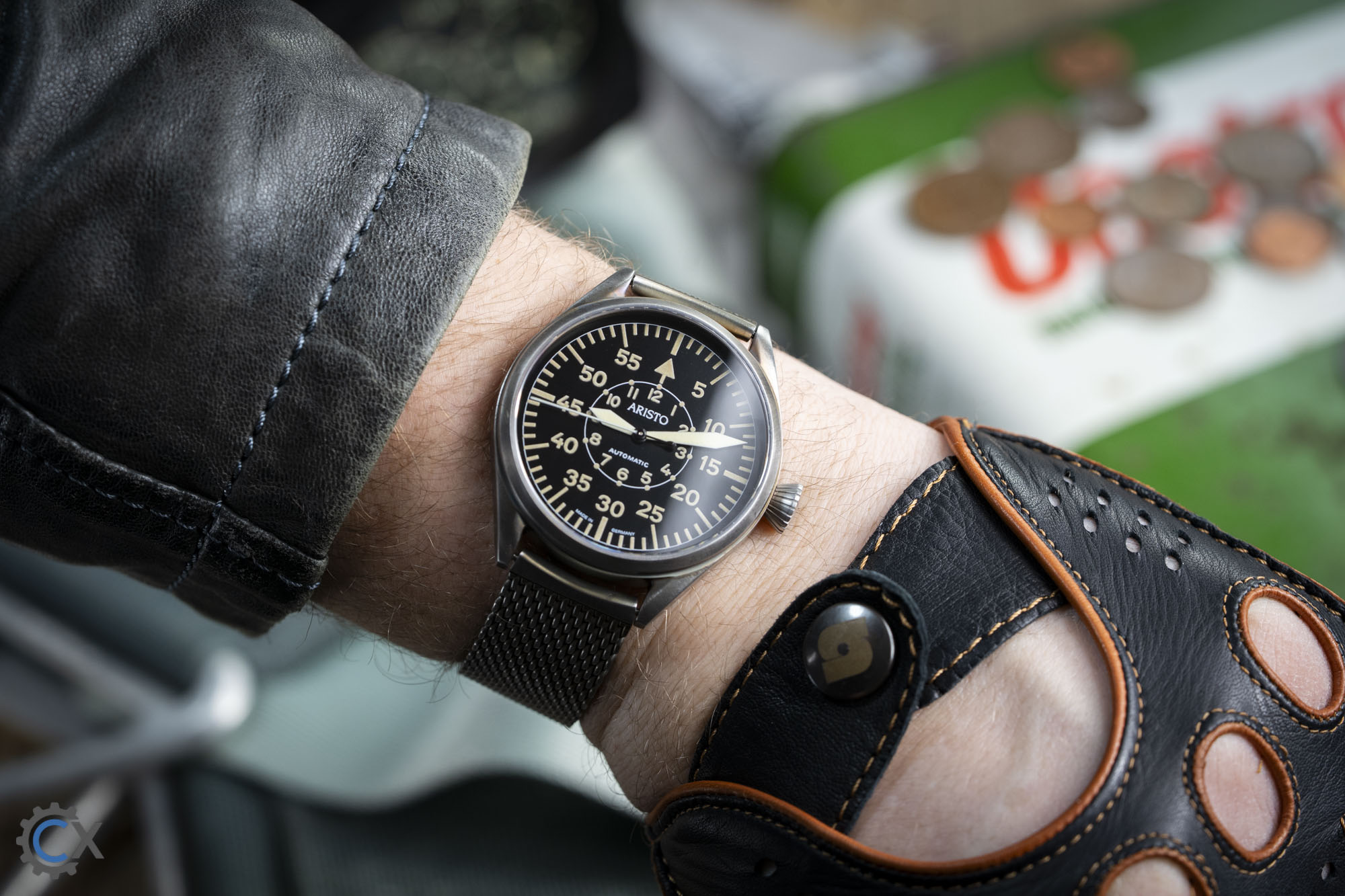 ARISTO Flieger 43 brüniert 7H150 und ARISTO 31 Jewels 3H260VIN Test 06528