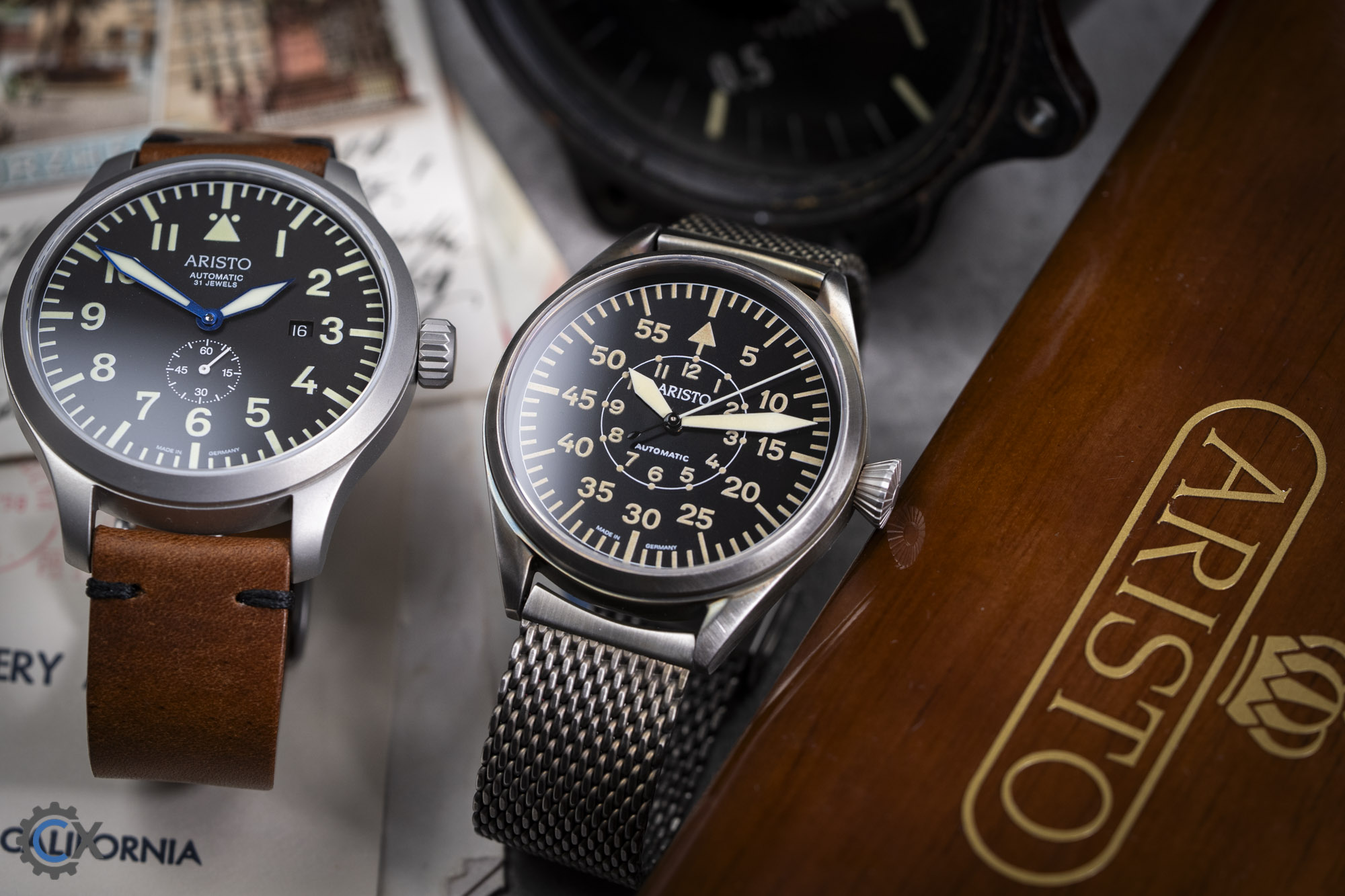 ARISTO Flieger 43 brüniert 7H150 und ARISTO 31 Jewels 3H260VIN Test 06544