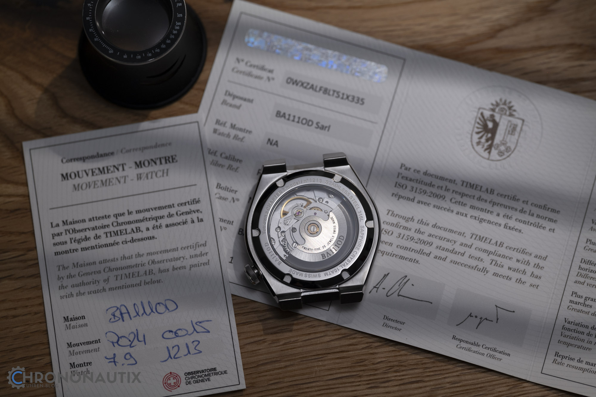 BA111OD Chapter 7 Chronometer Frostblau Test 1170260