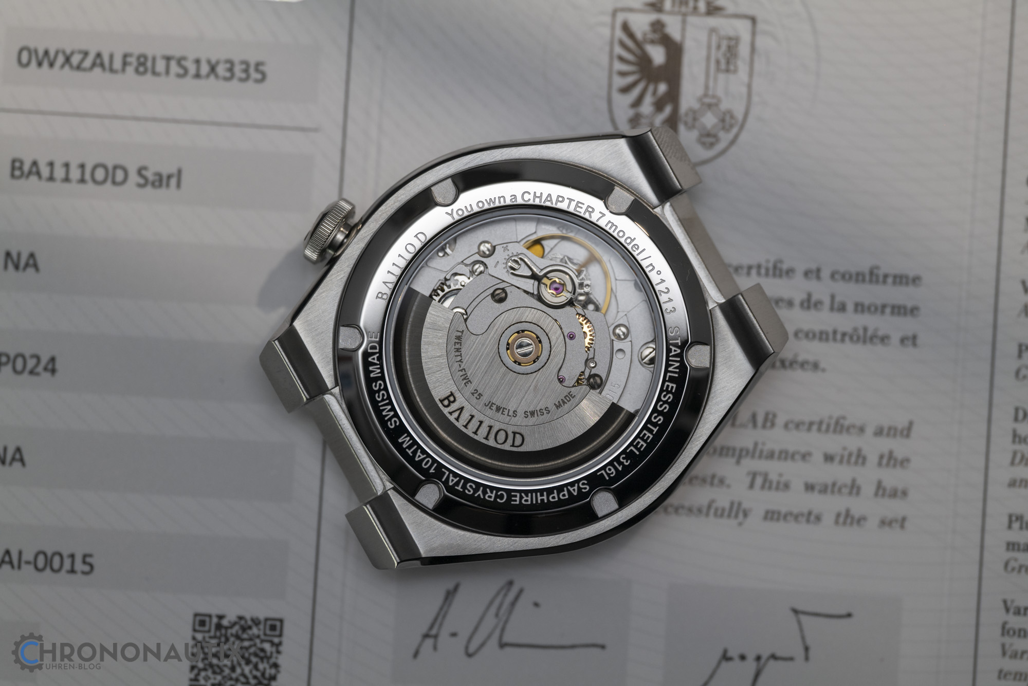 BA111OD Chapter 7 Chronometer Frostblau Test 1170268