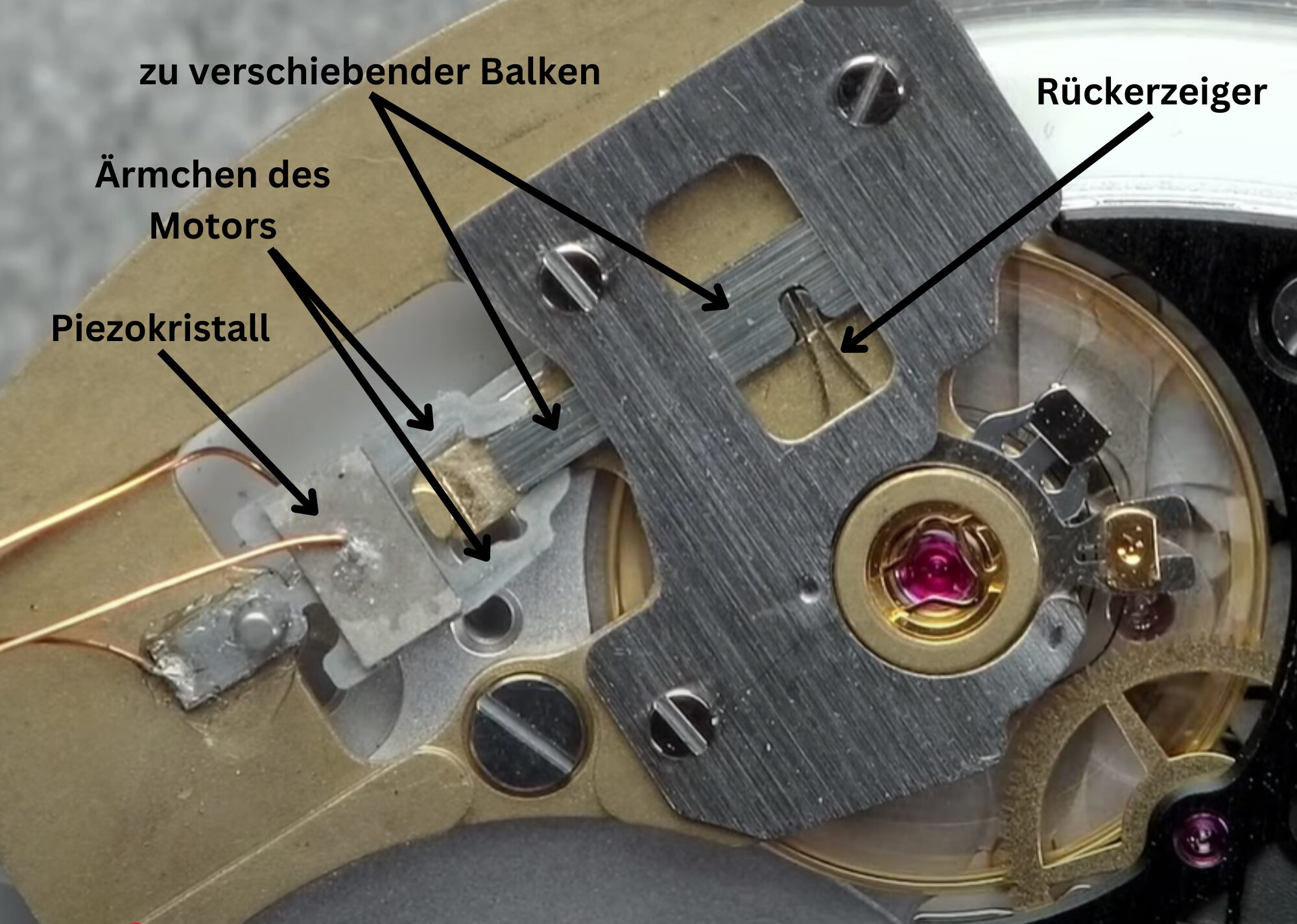 5. MicroReg Prototyp auf einer mechanischen Uhr montiert