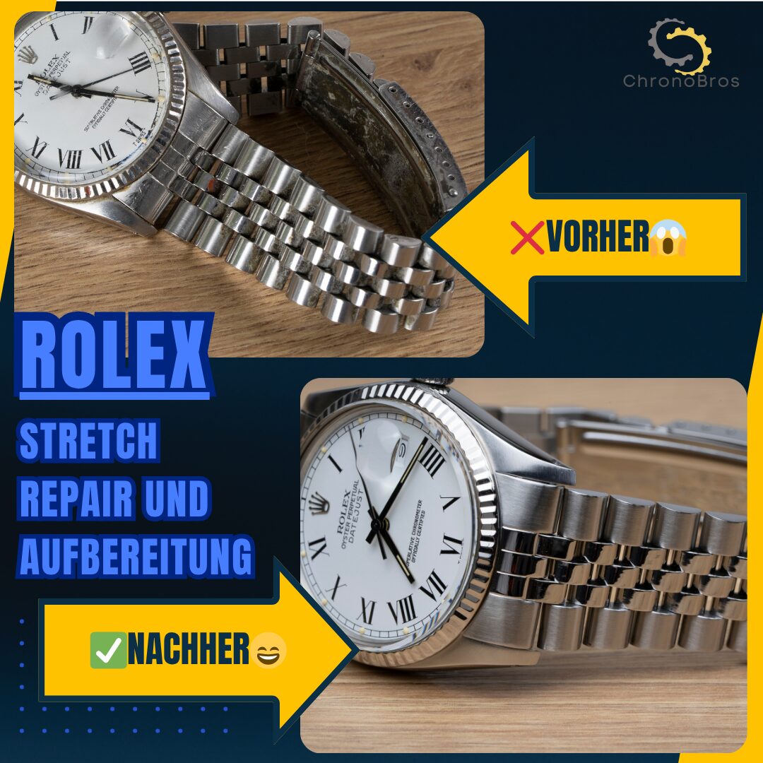 Rolex Jubilee Armband reparieren Stretch Repair aufbereiten polieren 06963 (4)
