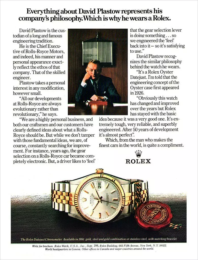 Rolex Vintage Ad Bicolor