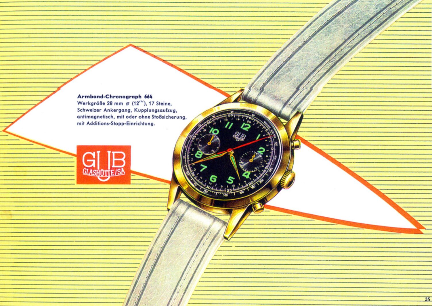 Fliegerchronograph Glashütte Cal. 64