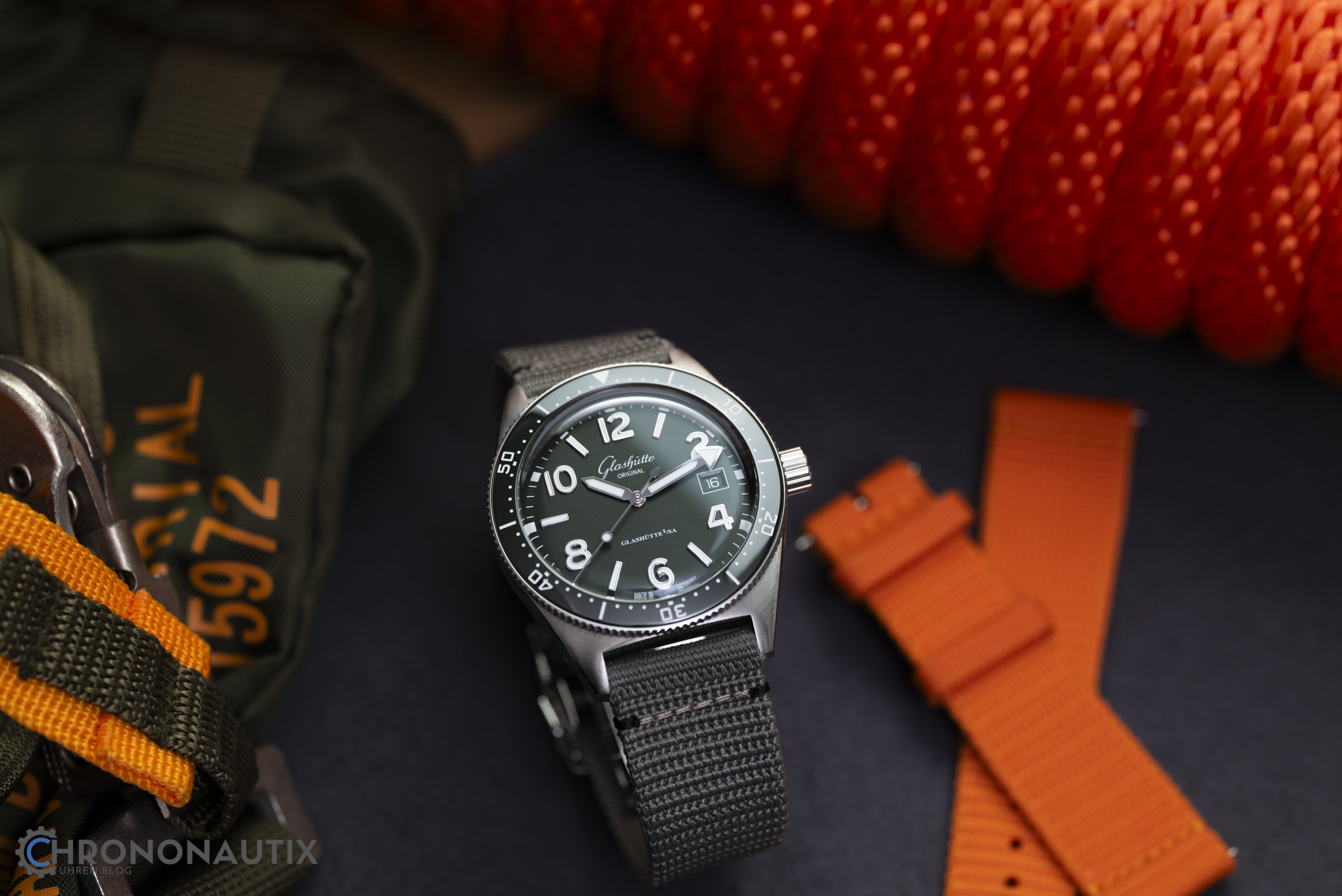 Glashütte Original SeaQ Stahl Rotgold Bicolor Größenvergleich Test Erfahrungen 1180435