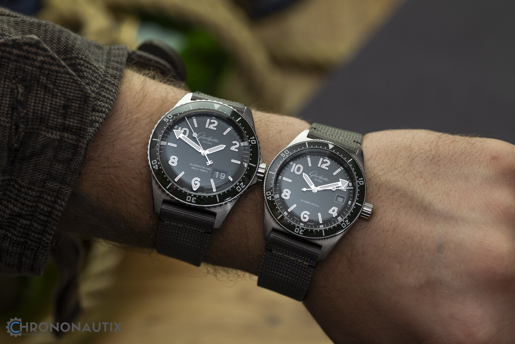 Glashütte Original SeaQ Stahl Rotgold Bicolor Größenvergleich Test Erfahrungen 1180448