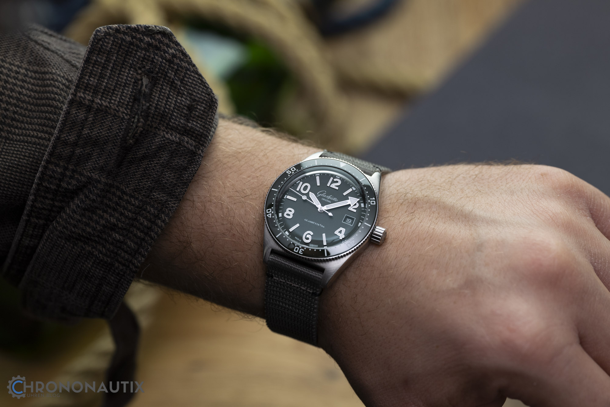 Glashütte Original SeaQ Stahl Rotgold Bicolor Größenvergleich Test Erfahrungen 1180458