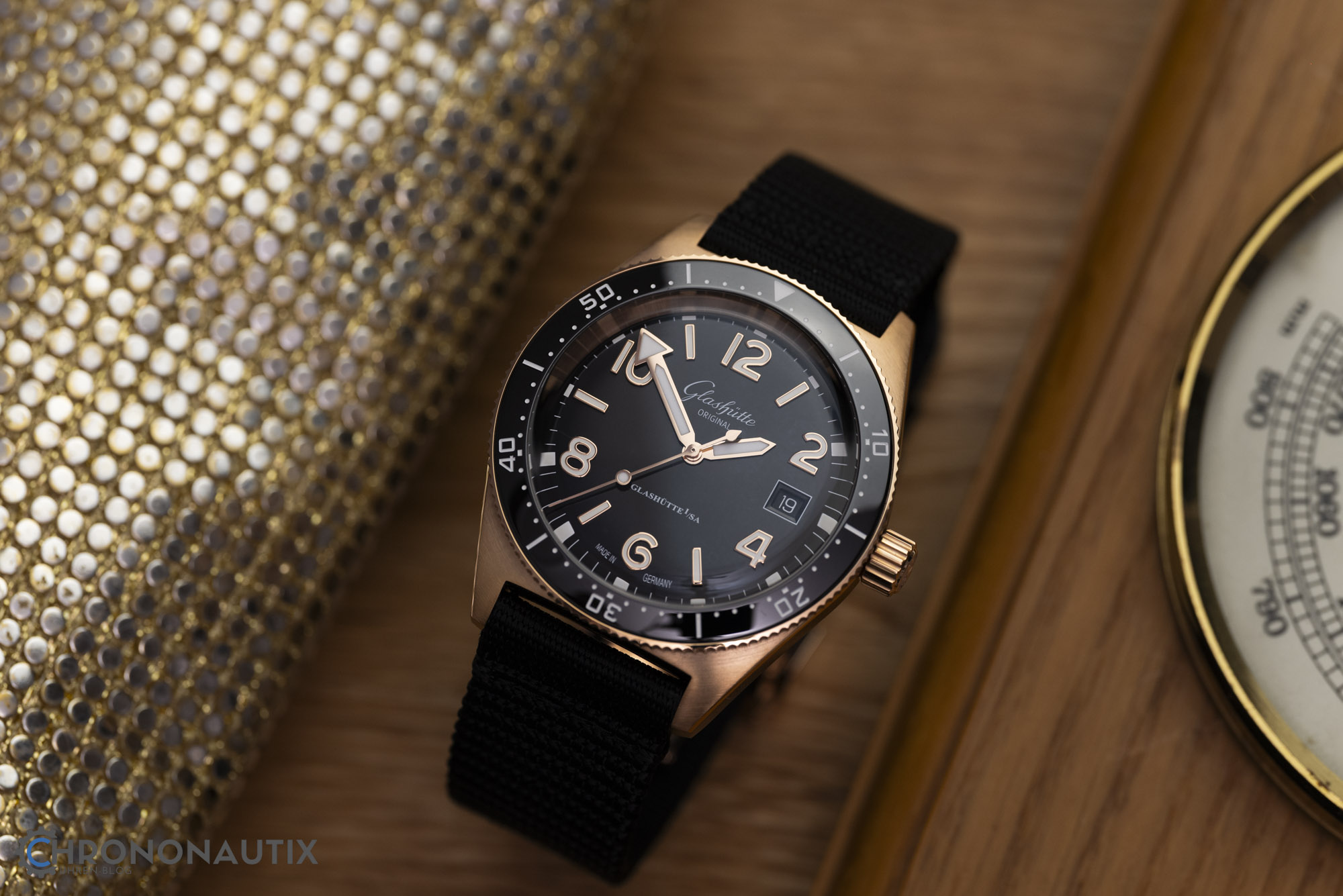 Glashütte Original SeaQ Stahl Rotgold Bicolor Größenvergleich Test Erfahrungen 1180472
