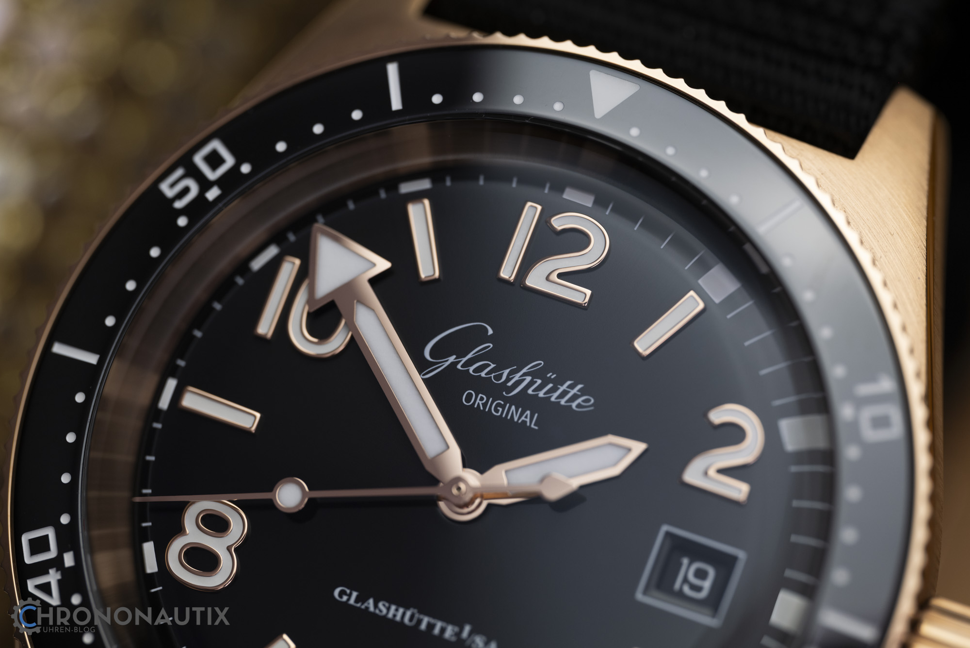 Glashütte Original SeaQ Stahl Rotgold Bicolor Größenvergleich Test Erfahrungen 1180477