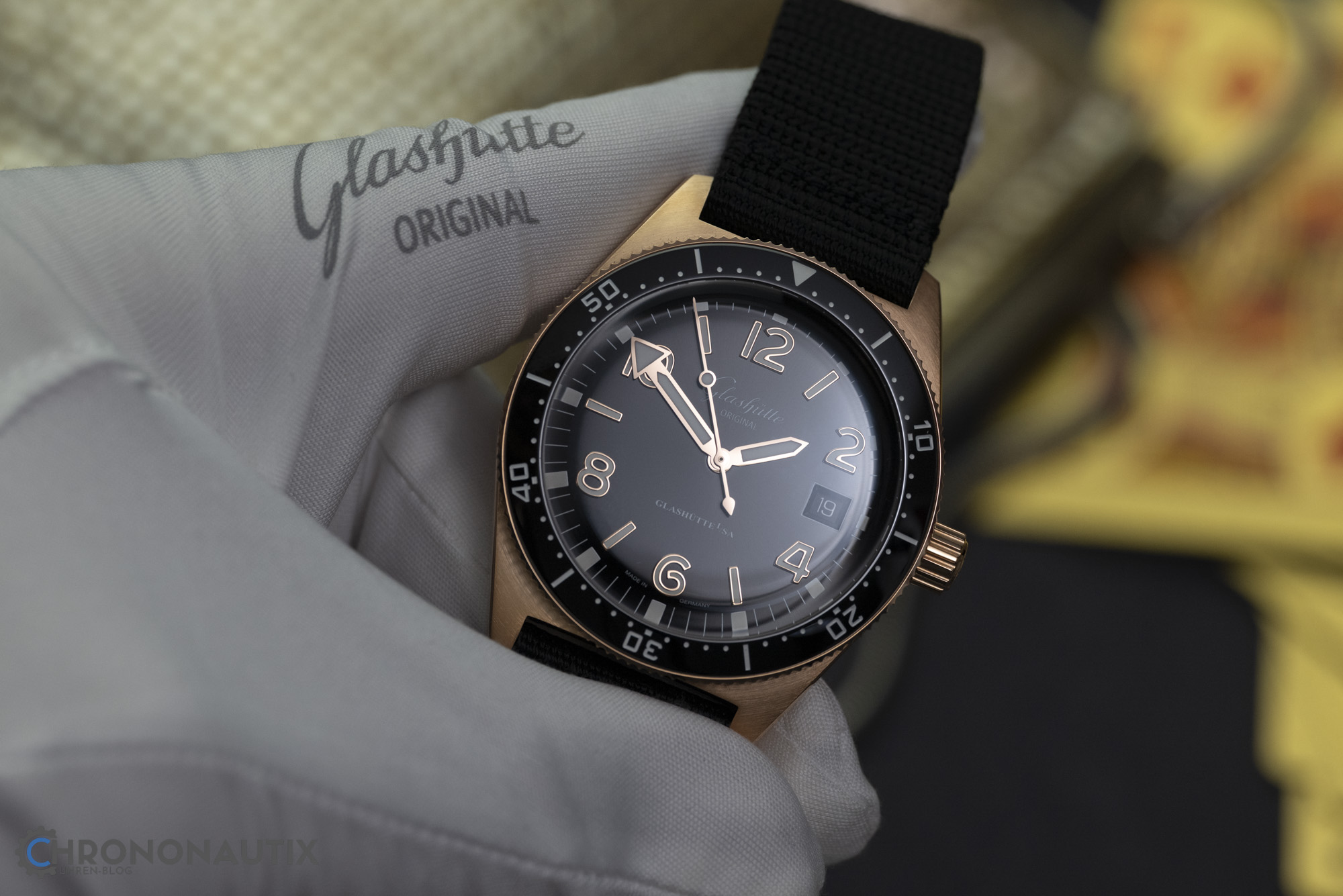 Glashütte Original SeaQ Stahl Rotgold Bicolor Größenvergleich Test Erfahrungen 1180511
