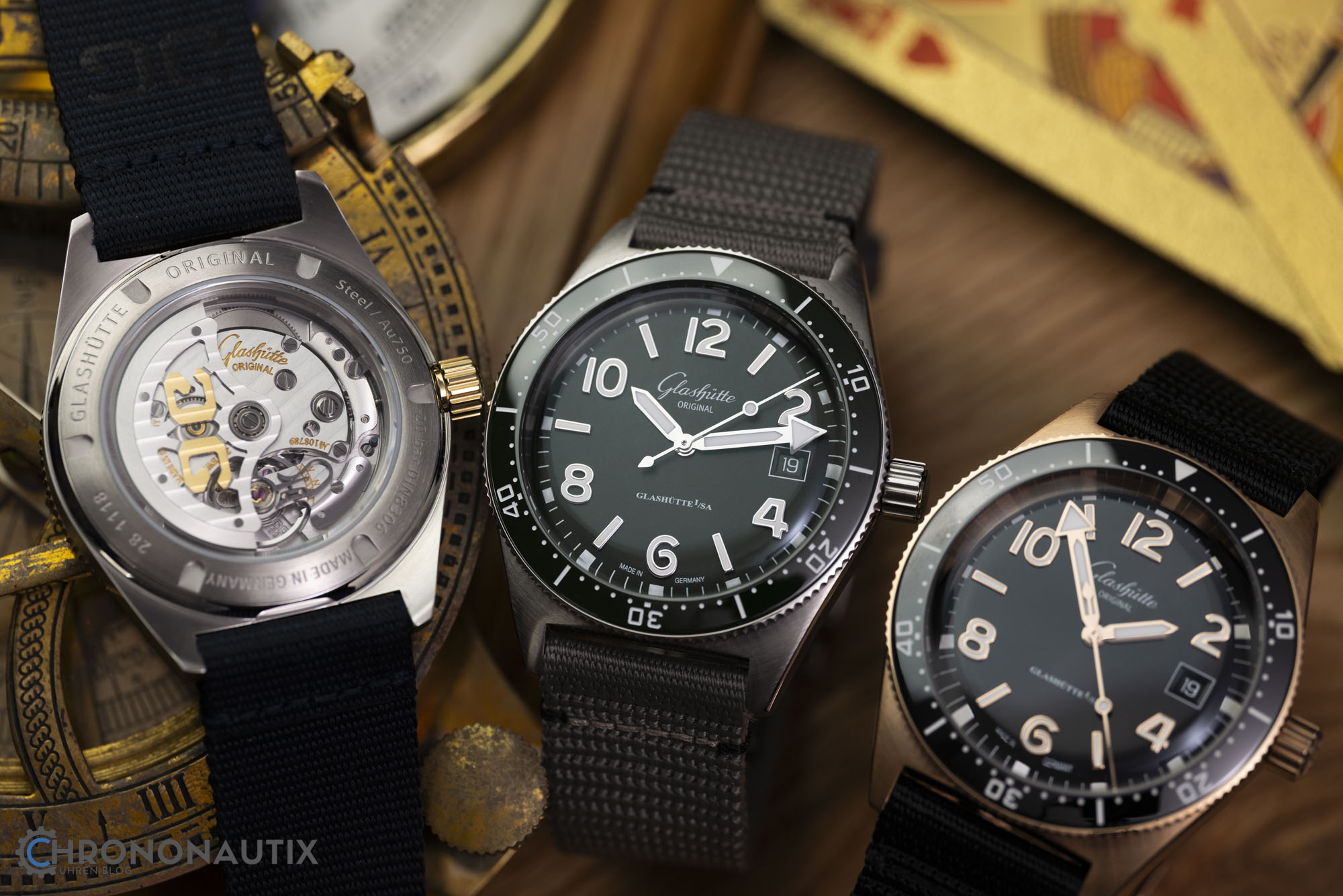 Glashütte Original SeaQ Stahl Rotgold Bicolor Größenvergleich Test Erfahrungen 1180520