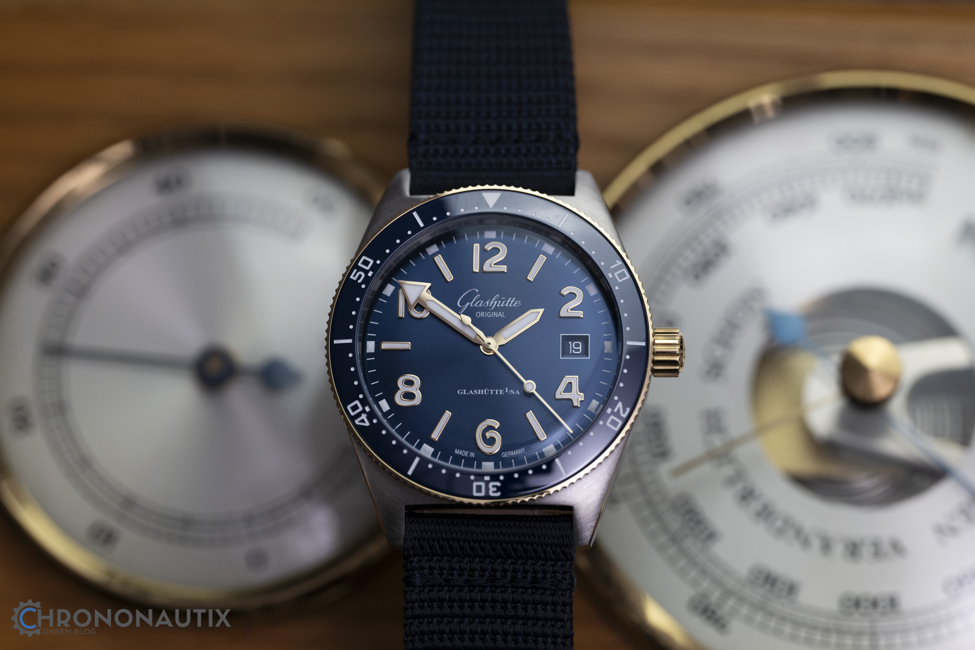 Glashütte Original SeaQ Stahl Rotgold Bicolor Größenvergleich Test Erfahrungen 1180523