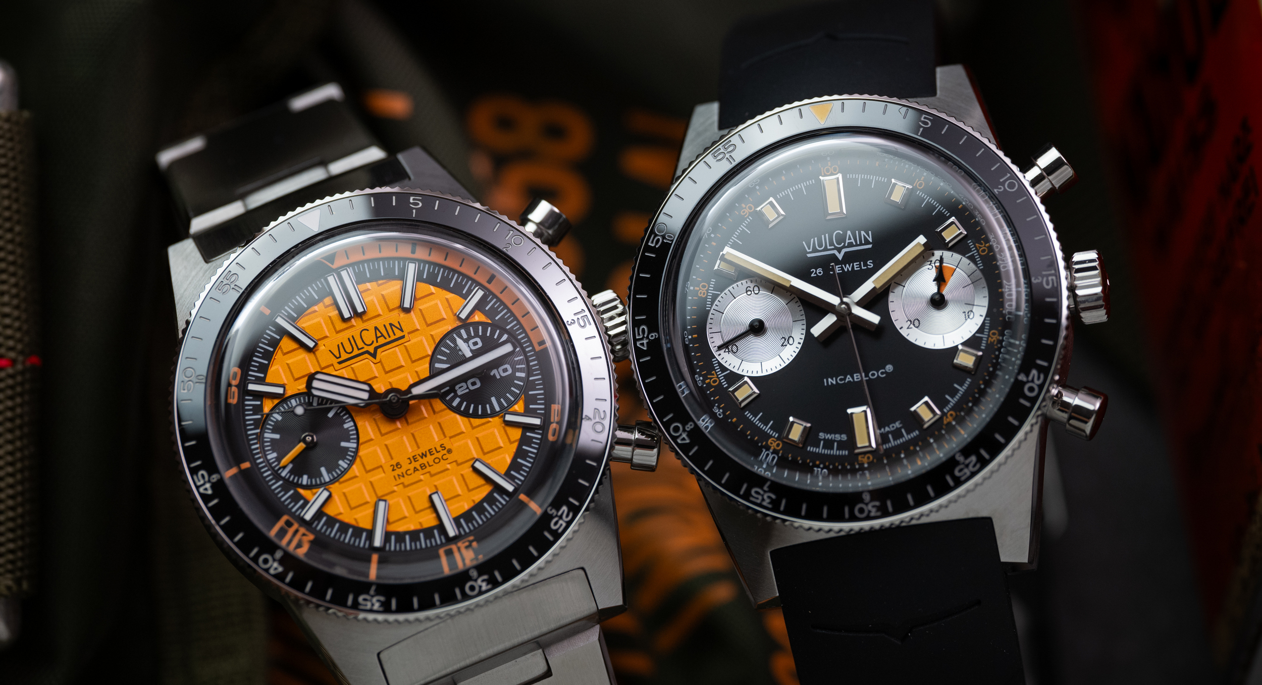 Mehr über den Artikel erfahren Orange ist das neue Schwarz: Vulcain Skindiver Chronograph im Doppeltest