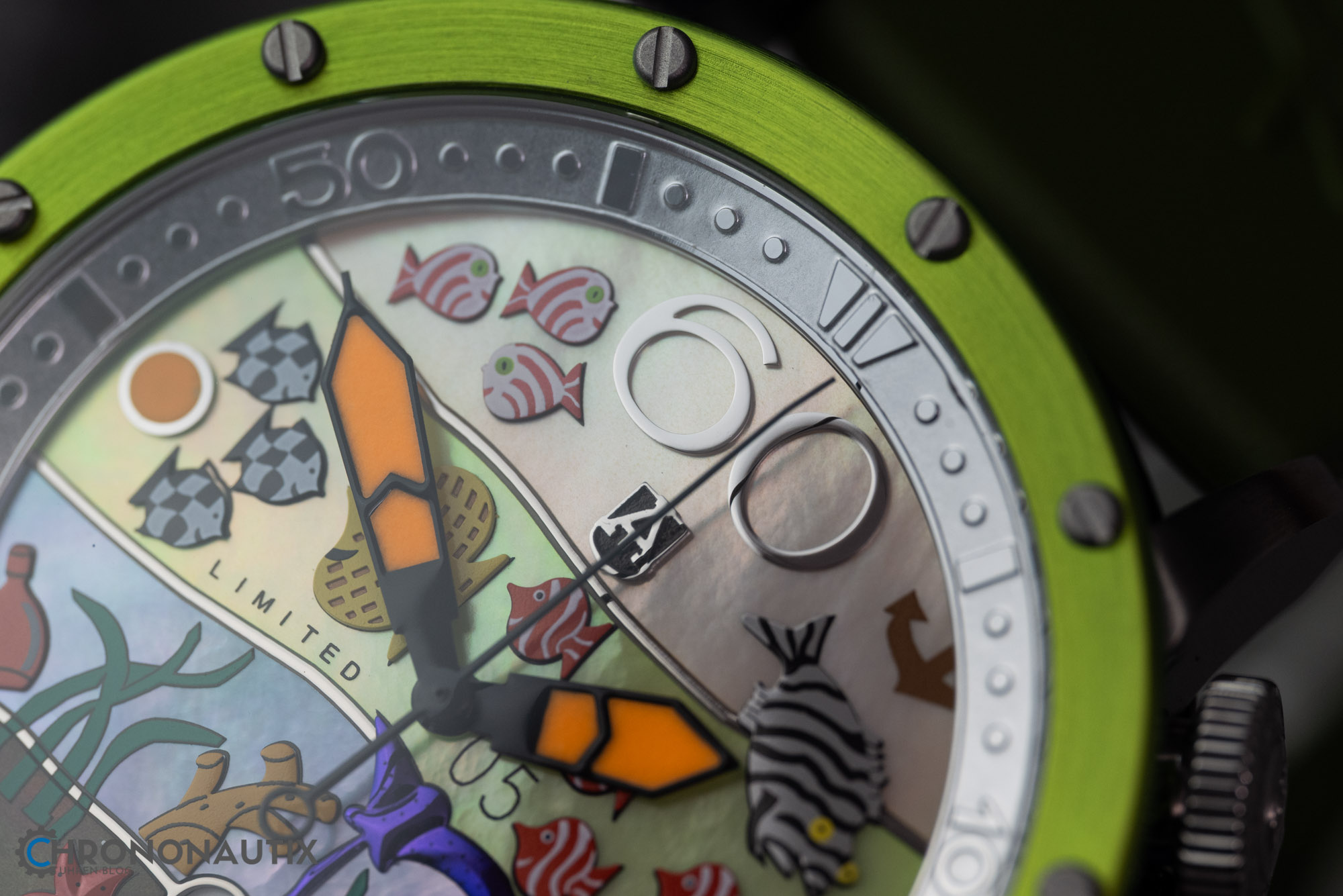 Alexander Shorokhoff Flensi Grün Aquarium Uhr Test 1200482