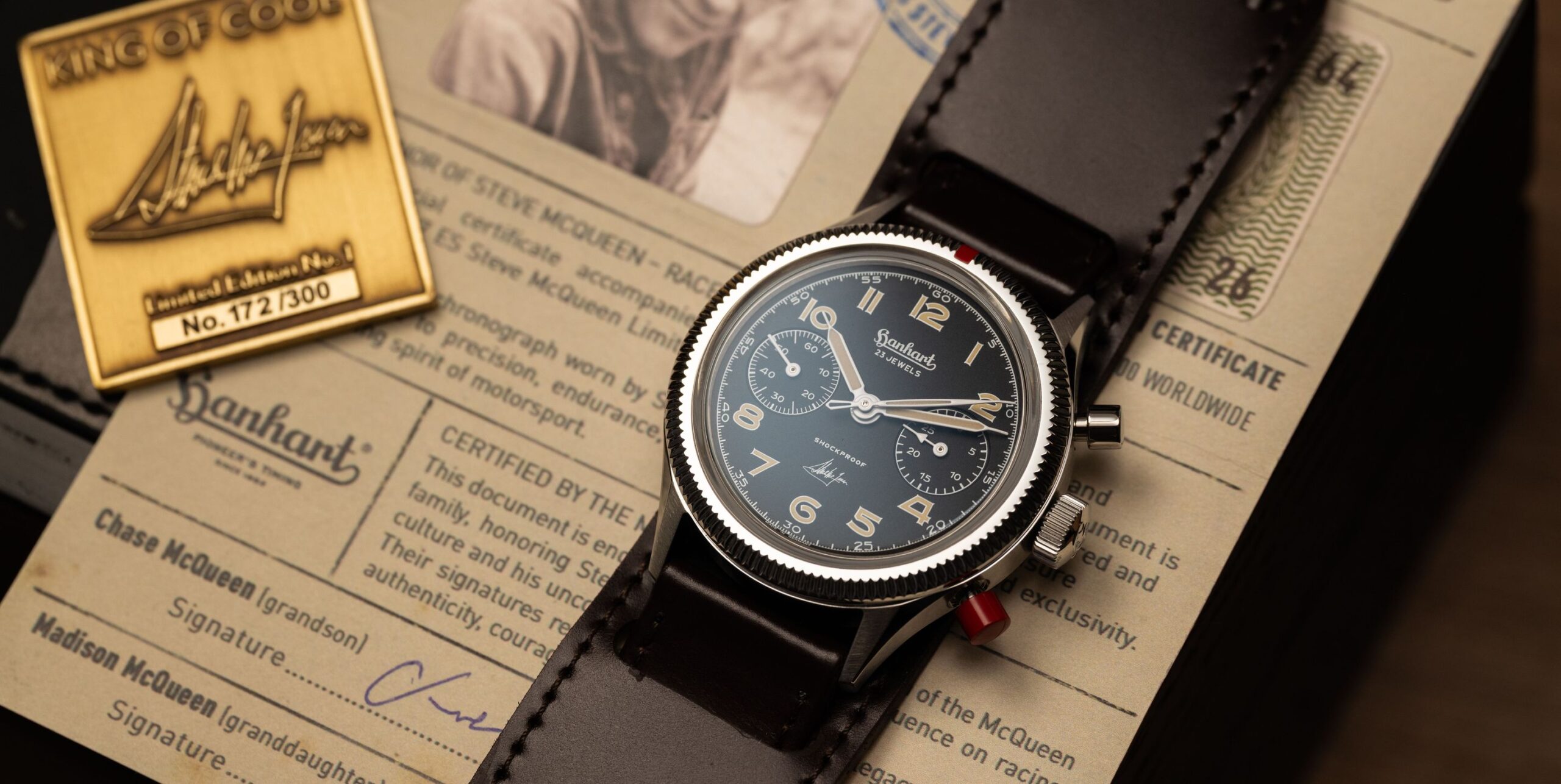 Mehr über den Artikel erfahren Flieger, Filmstar, Flyback: Hanhart 417 ES Steve McQueen Limited Edition im Test